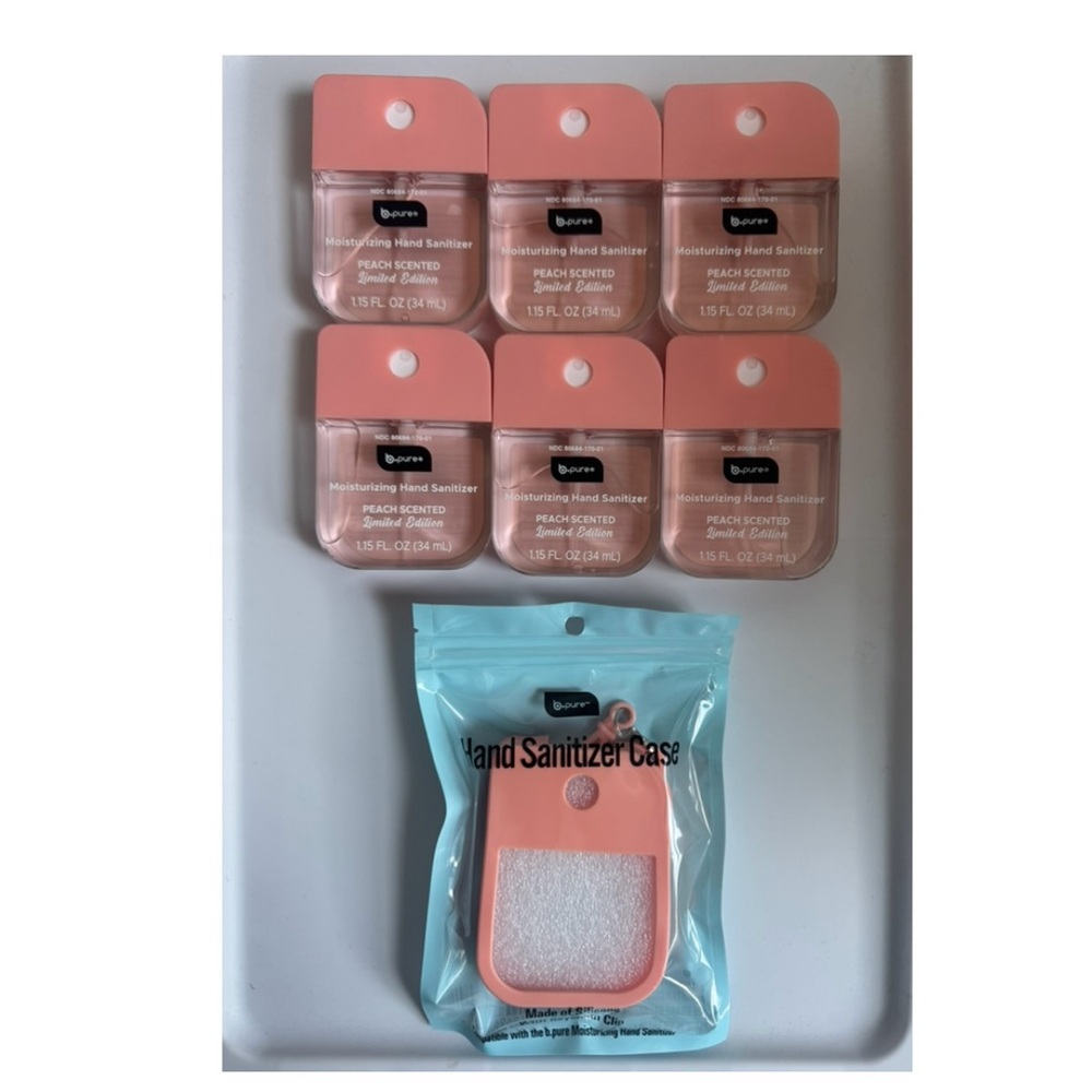 Peach Scented Hand Sanitizer Set with Case